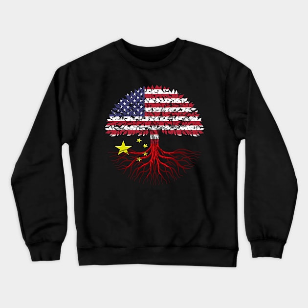 Chinese American citizenship gift Crewneck Sweatshirt by SerenityByAlex